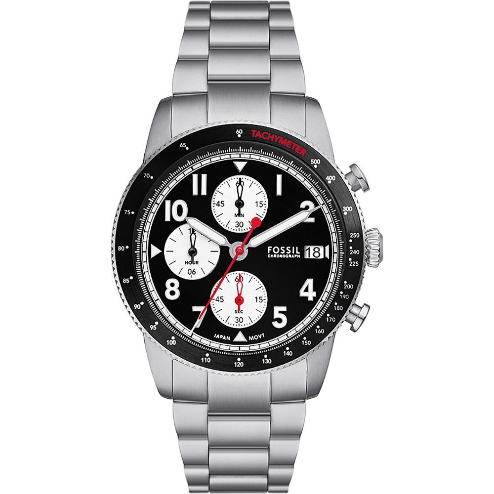 Fossil Sport Tourer Herren Silber Uhr FS6045 Image