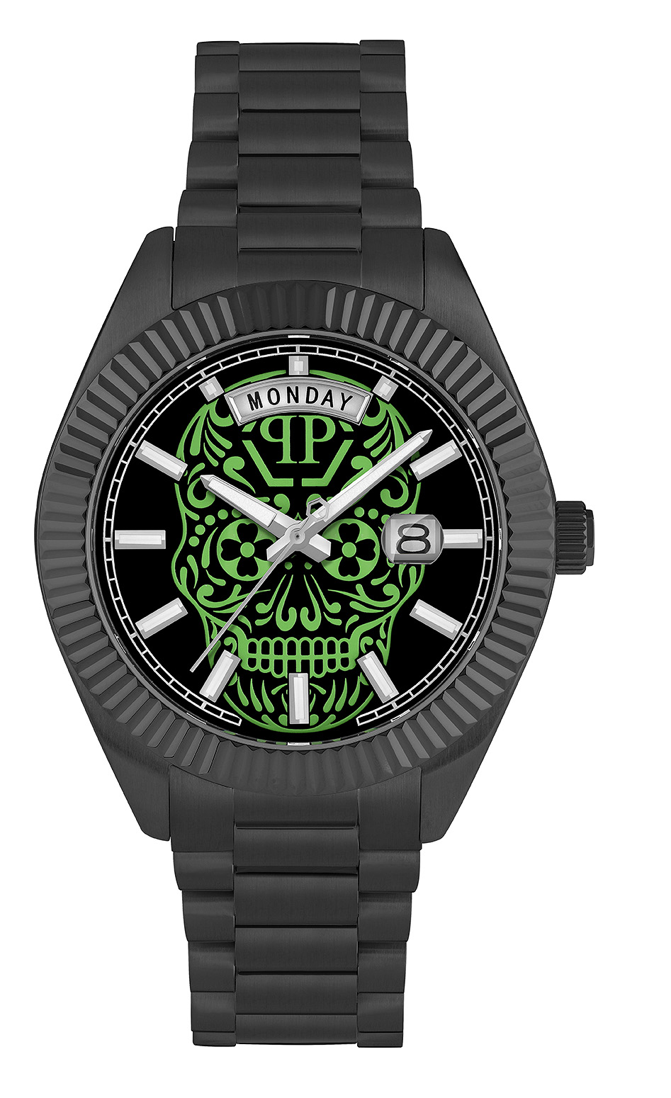 Philipp Plein Date Superlative Gent Herren Armbanduhr Schwarz PWPNA0724 Image