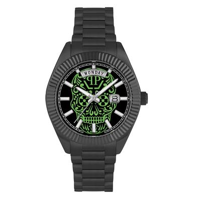 Philipp Plein Date Superlative Gent Schwarz Herren Armbanduhr PWPNA0724