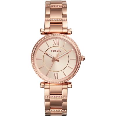 Fossil Carlie roségold Damen Armbanduhr ES4301