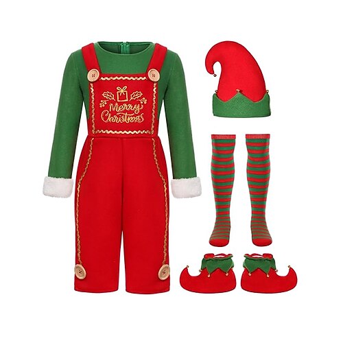 Tenues Costume élégant Costume de Noël Elfe Déguisement Cosplay pour Homme Femmes Garçons Fille Adultes Enfant Noël Nouvel An la veille de Noël Soirée Noël Costume