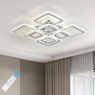 Led Deckenleuchte Square, Moderne Unterputz Kronleuchter Beleuchtung 100W Dimmbare Schlafzimmer Image