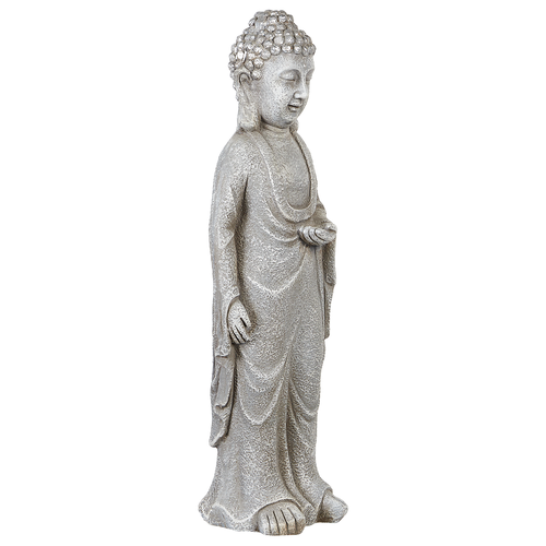 Dekofigur Buddha Grau aus Leichtbeton 70 cm Outdoor Außenbereich Gartendeko Dekoration Wohnaccessoires