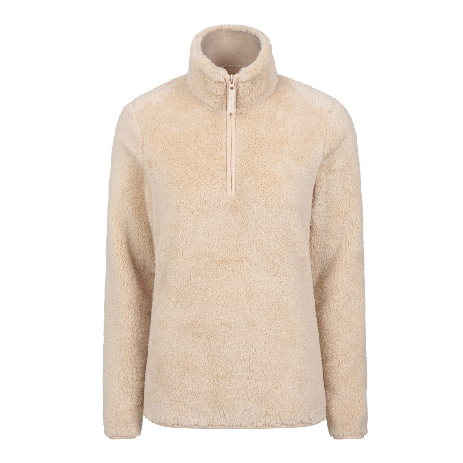 Mountain Warehouse Damen Teddy Fleece Viertel-Zip Fleece-Top (Beige)
