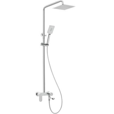Neuesbad Serie 100 Duschsystem mit Wannenarmatur mit klappbarem Auslauf, Oberfläche: chrom NB1DENAC_01AM1 Image