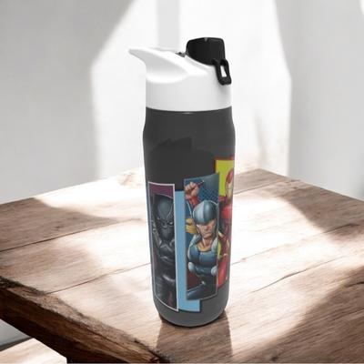 Disney Kitchen | Marvel Avengers Licensed Character Chug Bottles With Flip-Top Lids, 20-Oz. | Color: Black/White | Size: 20 Oz.