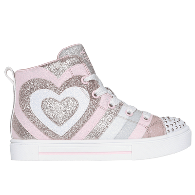 Skechers Girl's Twinkle Toes: Twinkle Sparks - Heart Pop Sneaker | Size 13.5 | Rosegold | Synthetic/Textile