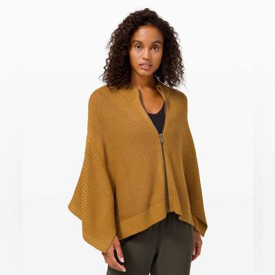 Lululemon Athletica Sweaters | Lululemon 2020 Softer Still Wrap In Spiced Bronze Xs/S | Color: Gold/Orange | Size: S