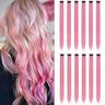 12 pezzi di extension per capelli colorati con clip, extension per capelli colorati da 22 pollici, extension per capelli arcobaleno per bambini, regali per donne, extension per capelli blu