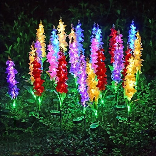 Luci Solari Da Giardino Luci Solari Da Giardino Luci Viola Ad Energia Solare Pali Per Fiori Luci Solari Impermeabili Per Fiori Per Giardino Corridoio Prato Patio Sentiero Balcone Piscina Matrimonio Decorativi