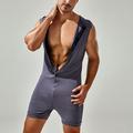 Per uomo Tuta Da Ginnastica Tuta Un pezzo Informale Senza maniche Traspirante Morbido Fitness Allenamento in palestra Corsa abbigliamento sportivo Abbigliamento sportivo Tinta unita Nero Marrone Blu