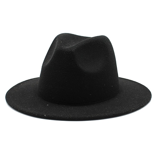 Per uomo Cappello del Kentucky Derby Cappello da Sole Cappello da Cowboy Cappello Fedora Trilby Nero Giallo Poliestere Stile Vintage Moda 18° Secolo Stato del Texas Quotidiano Festa a Tema Colore