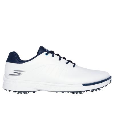 Skechers Men's GO GOLF Tempo Shoes | Size 11.5 | White/Navy | Synthetic/Textile