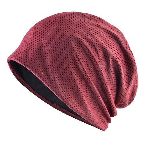 Herren Unisex Beanie Mütze Wollmützen Schwarz Rote Polyester Gemütlich Freizeitskleidung Ausgehen Solide / einfarbig Atmungsaktiv Image