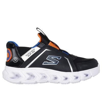 Skechers Boy's Slip-ins: Hypno-Flash 2.0 - Vexlux Sneaker | Size 11.5 | Black/Blue/Orange | Synthetic/Textile