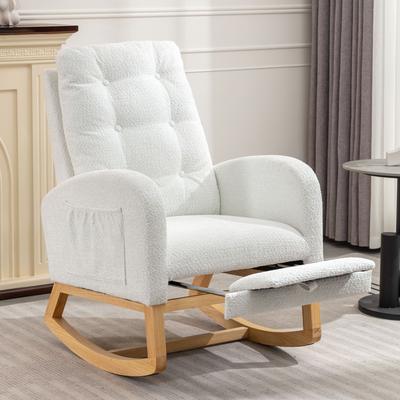Nursery Rocking Chair High Back Rocking Chair White