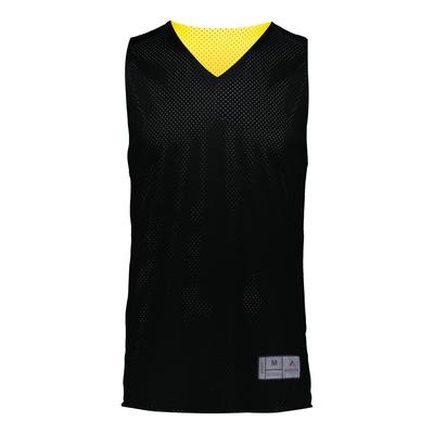 Augusta Sportswear 162 Youth Tricot Mesh Reversible 2.0 Jersey in Black/Gold size Large | Polyester