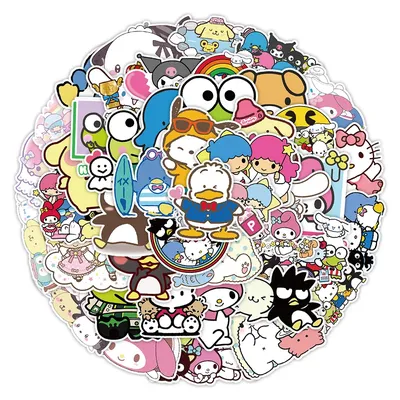 10/30/50pcs niedlichen Mix Sanrio Aufkleber Kawaii Cinna moroll Kuromi Hallo Kitty Aufkleber Laptop Image
