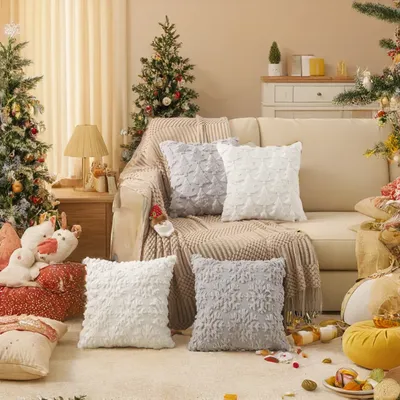 1pc neue Weihnachten Kissen bezug, nordische minimalist ische Home Sofa Kissen bezug, Atmosphäre Image