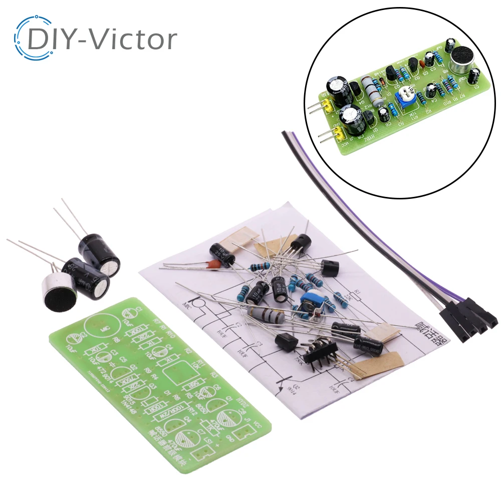 Lautsprecher Front Bühne Verstärker Megaphon Pre-verstärker Schaltung DIY kit DC 5V-10V Volumen Mikrofon Kopf modul Image