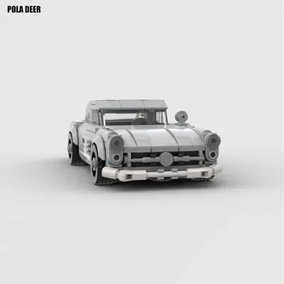 Poladeer 367 Teile SL Gull-Wing Speed Champion Sportwagen Kleine Partikel Montage Bausteine Image