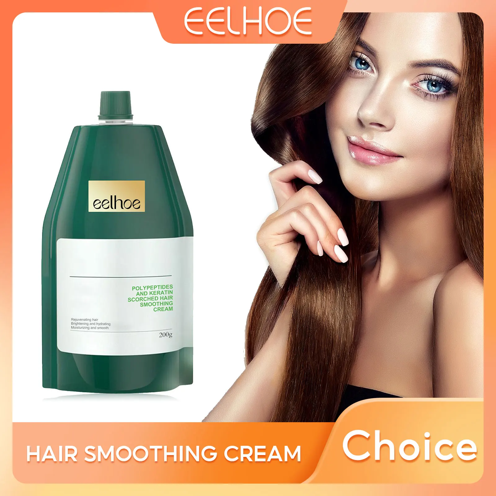 Keratin-Haarglättungscreme, Reparatur von geschädigtem, trockenem Haar, Behandlung der Kopfhaut, feuchtigkeitsspendender Conditioner, Wiederherstellung der Glättung der Haarmaske Image