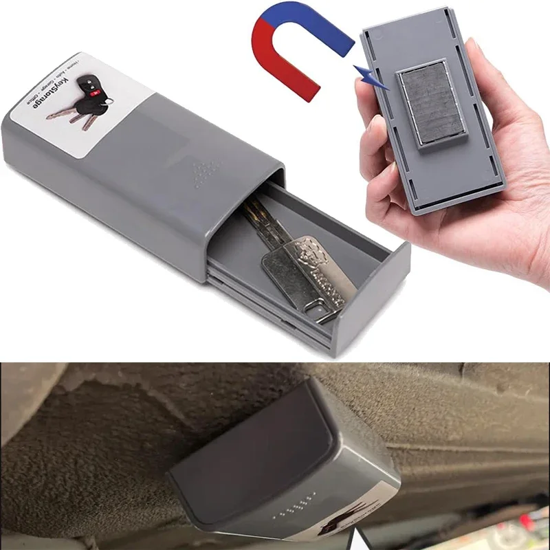 Multifunktionale magnetische Schlüsselkasten, kreativ, versteckt, tragbar, Schlüsseletui, Notfallschlüssel, Geheimnis-Organizer, sichere Aufbewahrung, für Zuhause, Schlüsselsafe