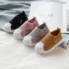 Lässige Kinder-Sneaker für Jungen und Mädchen, Kleinkinder, modische Skate-Schuhe, gestrickter Stoff, Freizeitschuhe für Kindergarten, Schule, weich, Größe 21–30