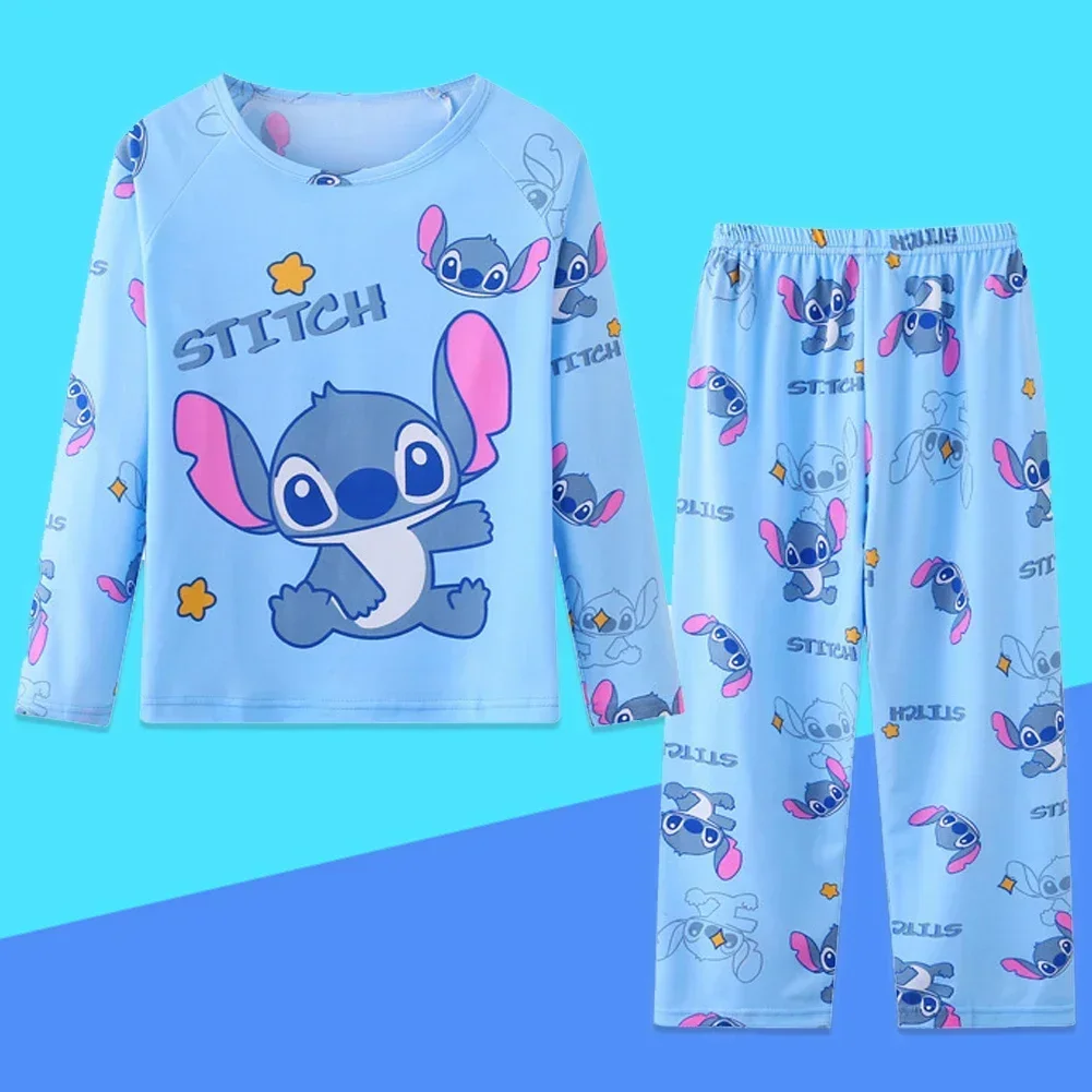 Frühling Herbst kinder Kleidung Sets Stich Cartoon Junge Nachtwäsche Lange ärmeln Kleidung Kinder Pyjamas Set Baby Mädchen Pyjamas Image