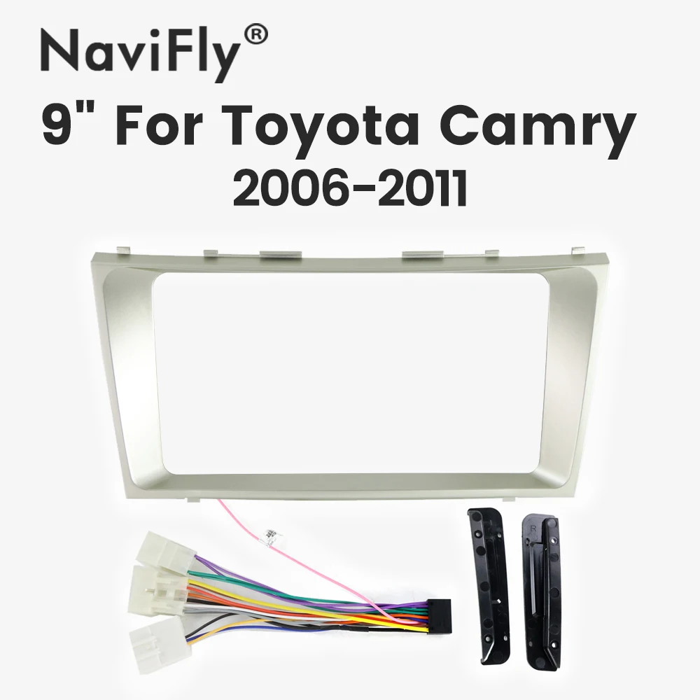 9-Zoll-Armaturenbrett-Montagesatz für Toyota Camry 7 XV 40 50 2006–2011, Auto-DVD-Player, Rahmen, Fasienadapter, Canbus-Box-Decoder