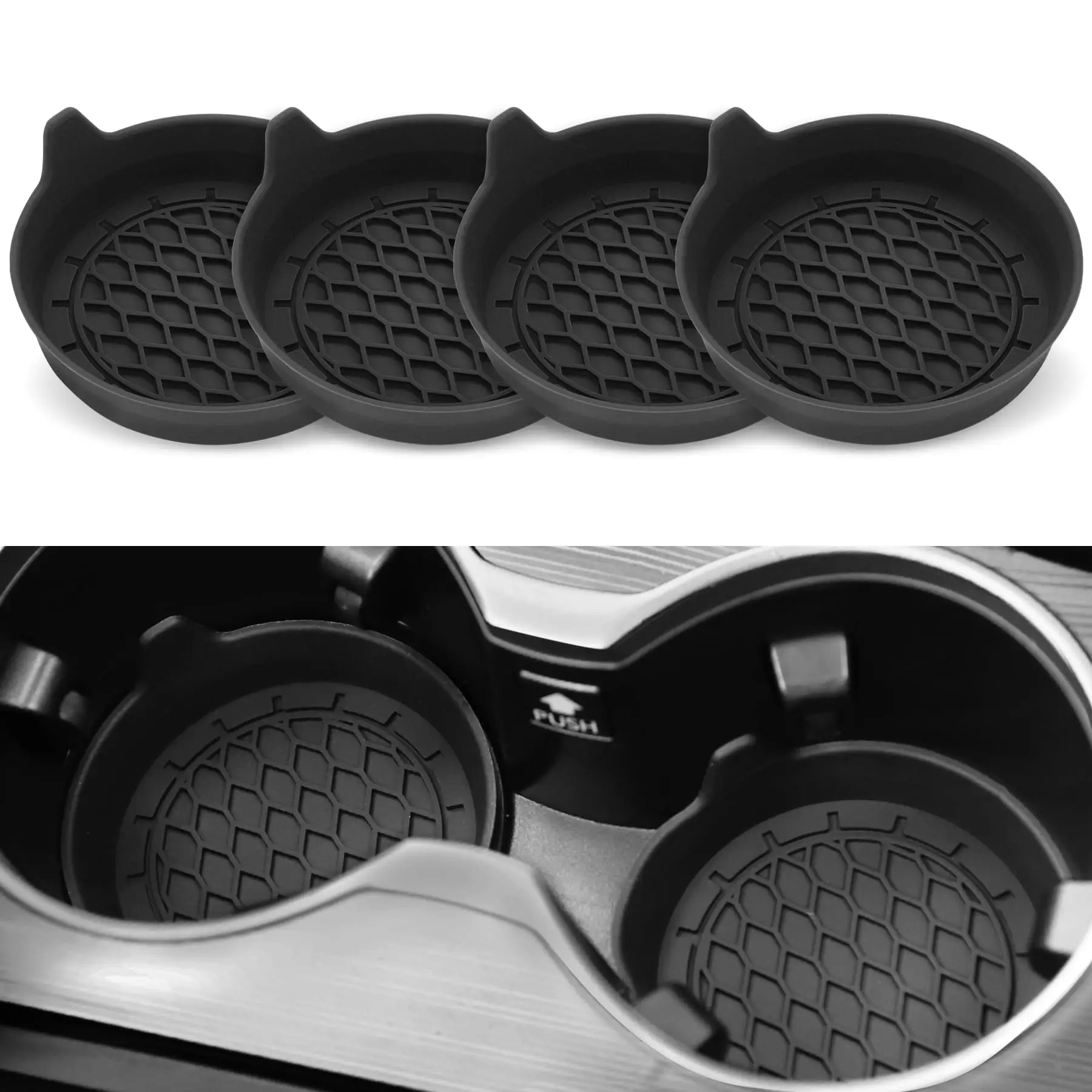 2/4 stücke Auto Tasse Halter Untersetzer Silikon Tasse Halter Einsatz Universal Non-Slip Tasse Halter Auto Zubehör Innen stille Tasse Pad