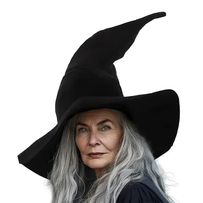 Halloween schwarz Hexen hut böse Hexe Kostüm Hut Frauen Cosplay Kopf bedeckung Maskerade Karneval Image