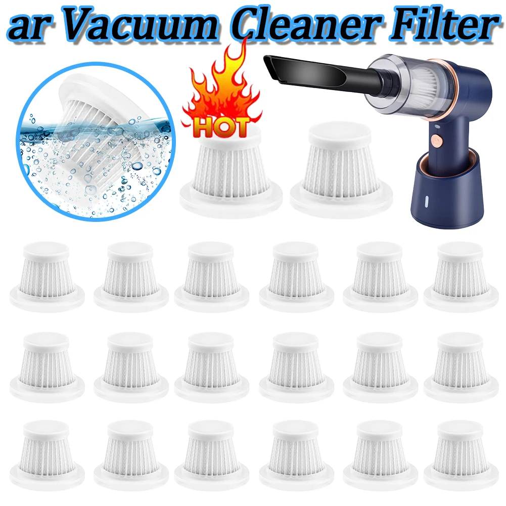 30pc hepa Auto Vakuum filter wieder verwendbare Reinigungs filter einfache Installation und Entfernung tragbarer Hands taub sauger Zubehör Image