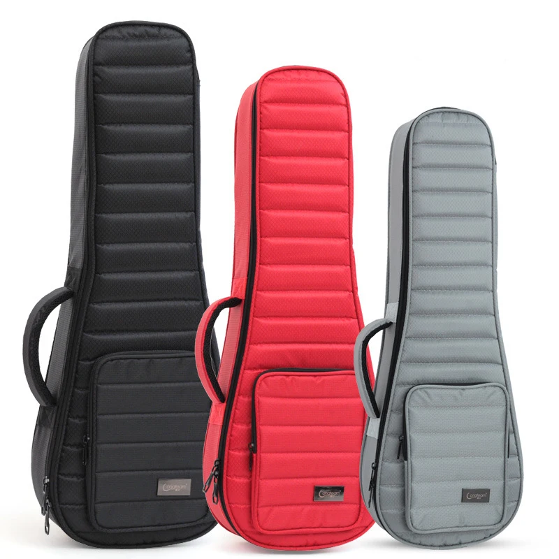 Ukulele Hard Box Case Tasche 21 23 24 26 Zoll Sopran Konzert Tenor Ukulele grau Gitarre Zubehör Teile Gig Schwamm wasserdicht