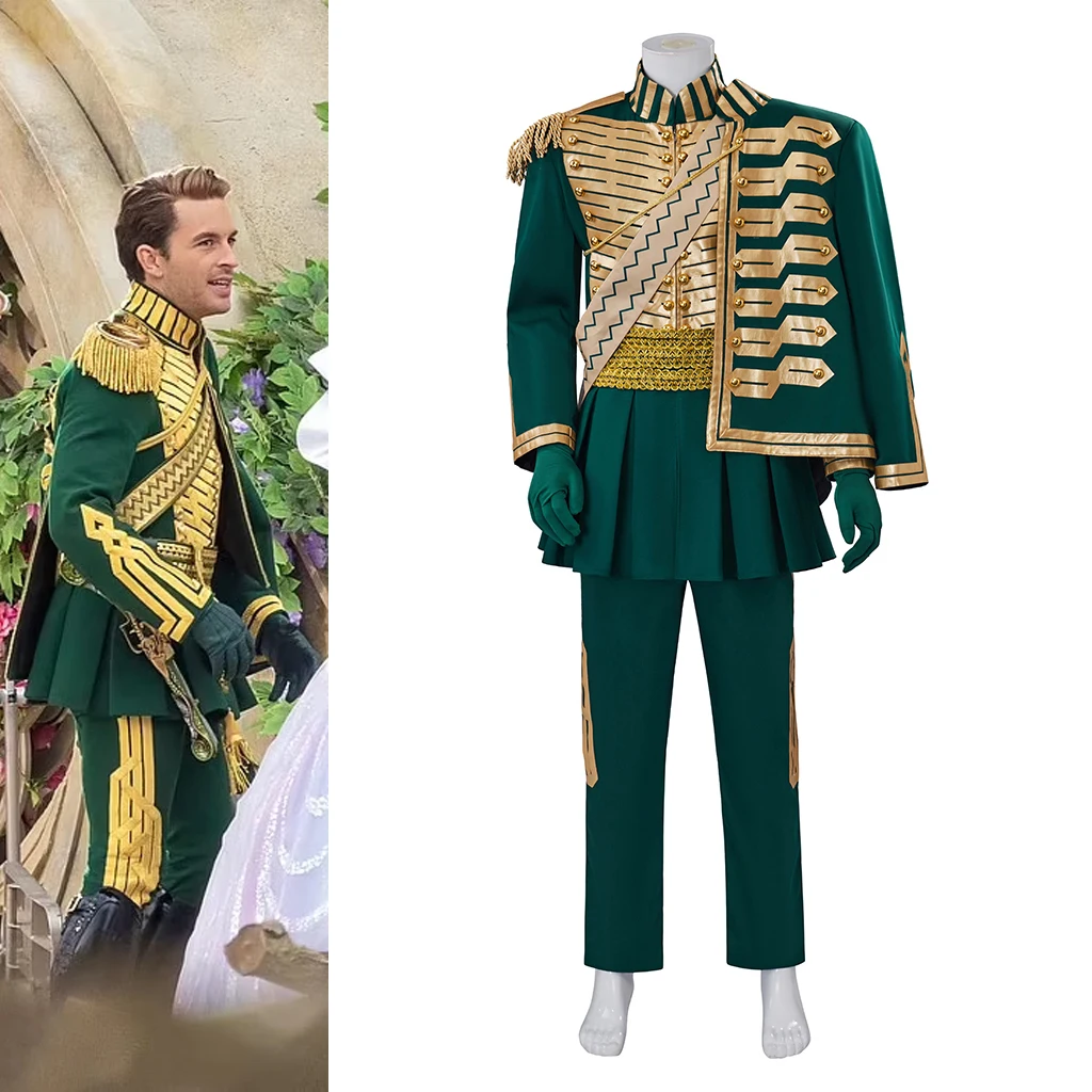 Wicked Fiyero Cosplay Kostüm Jonathan Bailey Cosplay Musical Outfit Grüner Anzug Erwachsene Männliche Halloween Party Theater Kleidung Image