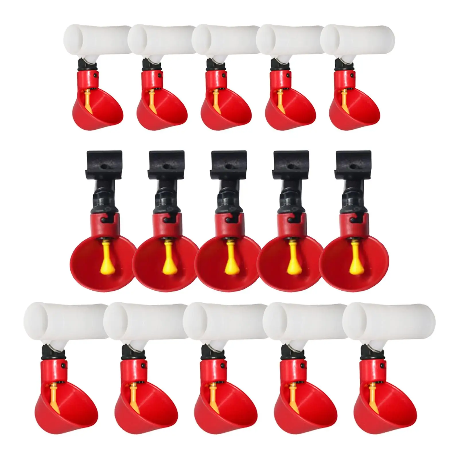 5-teilige automatische Hühnerbecher, Tränkenbecher, Futternäpfe aus Kunststoff, Bewässerungsbecher für Küken, Geflügel, Zubehör, Henne, Hinterhof Image