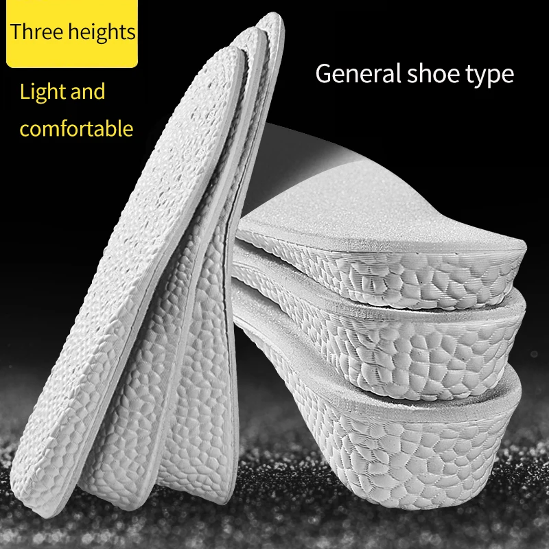 Unsichtbare Höhe erhöhen Einlegesohlen Eva Memory Foam Männer Frauen Schuh Einlegesohle Ferse heben 1,5-3,5 cm höher Kissen erhöhen Schuh polster