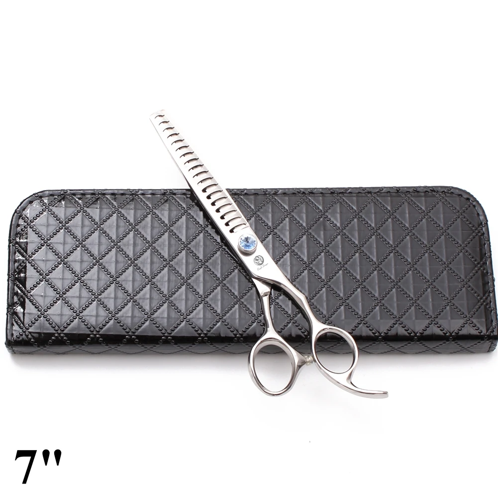 Pflege Hund Professionelle Schere Lila Drache Japan Edelstahl 7 Zoll Silber Haustier Schneideschere Haustier Chunker Schere Z4004 Image