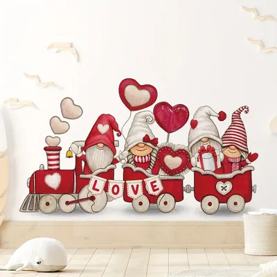 Cartoon niedlichen Weihnachts mann roten Zug Weihnachten Wanda uf kleber abnehmbar für Schlafzimmer Image