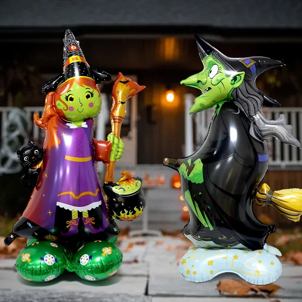 Große Halloween Kürbis Ballon Horror Geist Baum Hexe Sarg Aluminium folie Ballon Kinderspiel zeug Halloween themen orientierte Party Dekoration