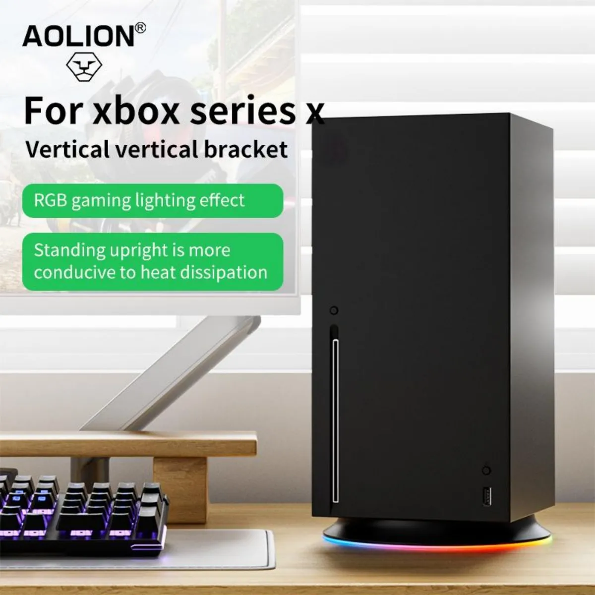 Für XBOX Series X Host Cooling Base XSX Host aufrechte Halterung mit RGB Cool Lighting Image