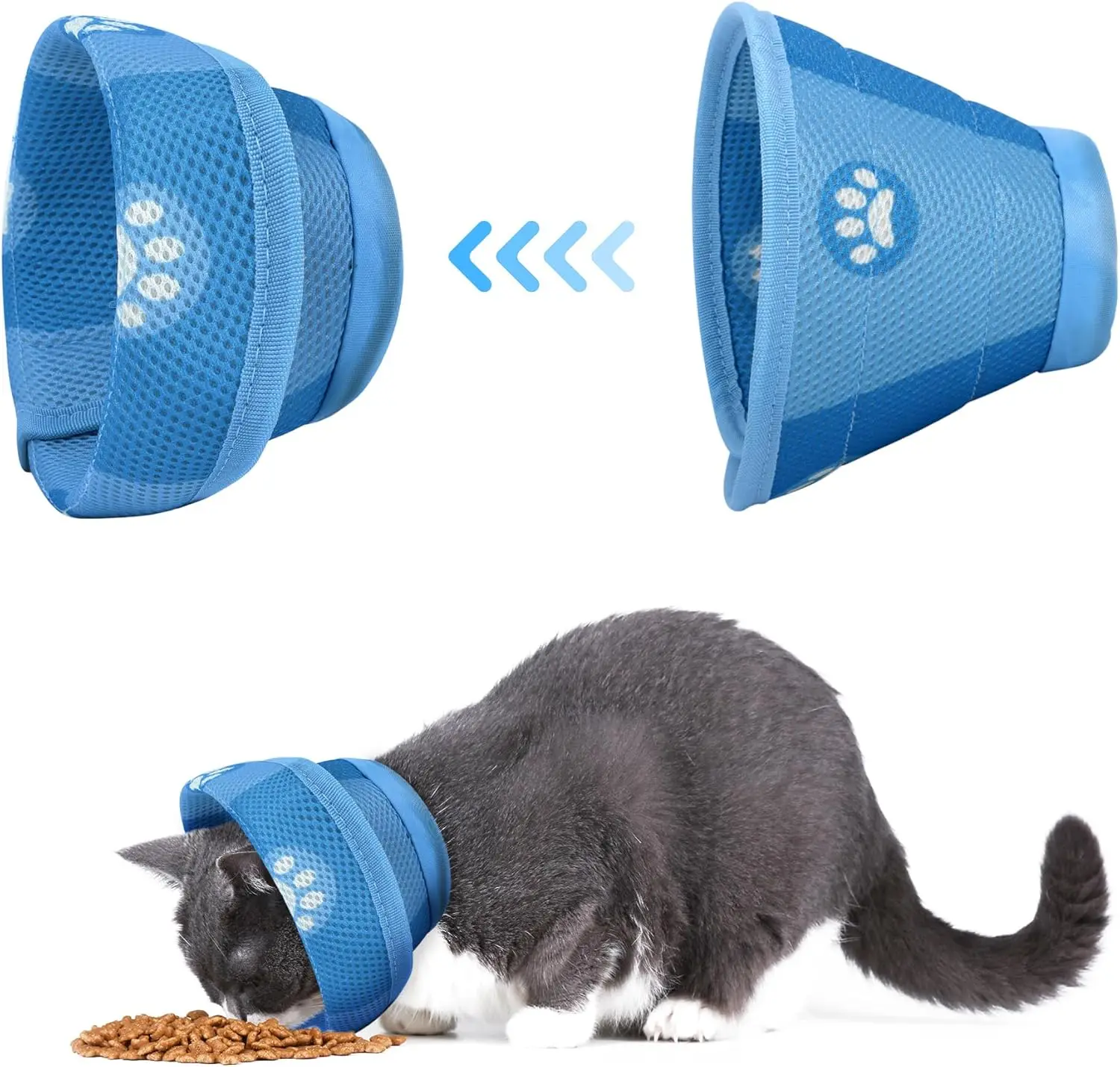 Verstellbares Katzen kegel halsband Weiches Anti-Biss-Schutz katze Elizabeth Halsband Katzen-und Hunde chirurgie Medizinischer Halsring Katzen zubehör Image