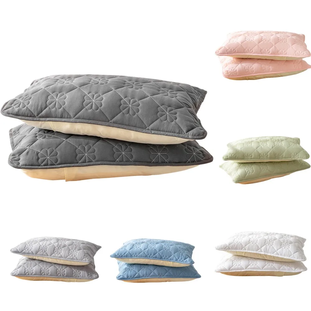 1/2 Stück gewaschene Baumwolle Jacquard Stoff Kissen bezug Feuchtigkeit und schweiß feste Kissen bezug 48x74cm für Schlafzimmer Home Hotel Detor Image