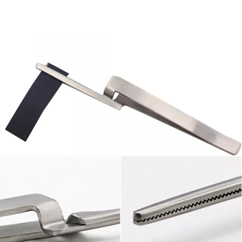 Edelstahl Zahn okklusale Papier pinzette gebogener Biss Gelenk Papier zange kiefer ortho pä dische Pinzette für Zahnpflege werkzeug Image