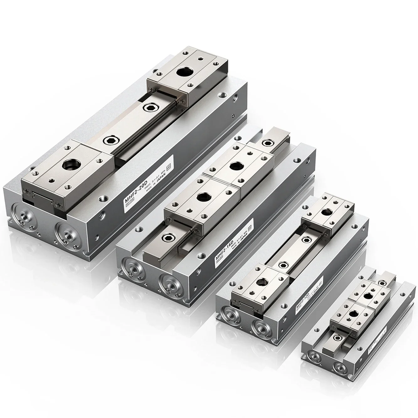 Low Profile Pneumatikzylinder Luftparallel Greifer Kraftzylinder MHF2 8D MHF2 10D MHF2 12D MHF2 16D MHF2 20D Pneumatischer Greifer Image