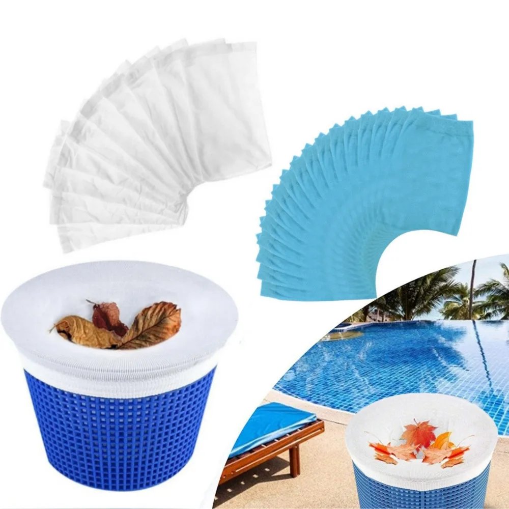 10/20/30PCS Reinigung Nylon Müll Abdeckung Staubdicht und Gefallenen Blatt Müll Sammlung Skim Filter Socken für Pool Reinigung Werkzeuge Image