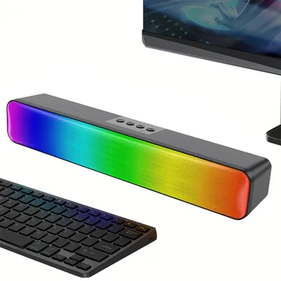 Tragbare leistungs starke Bluetooth-Lautsprecher Subwoofer mit hoher Lautstärke 3D-Stereo-Sound USB-Lautsprecher für PC-Laptop-Gamer-Player Image