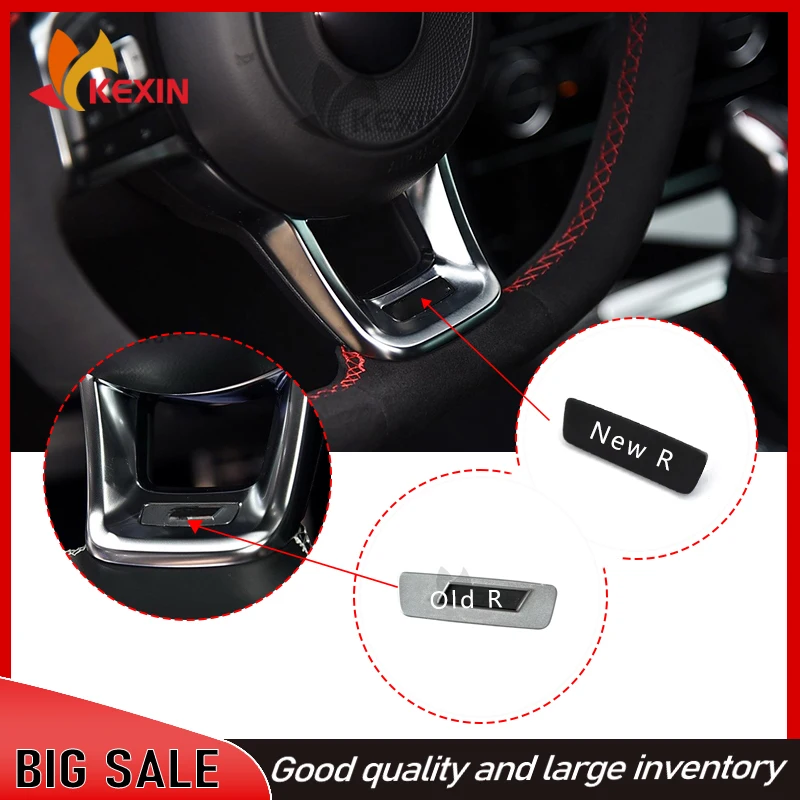 Für R Neues Logo für 7. Generation MQB R Line Lenkrad LOGO Emblem Bedge Image