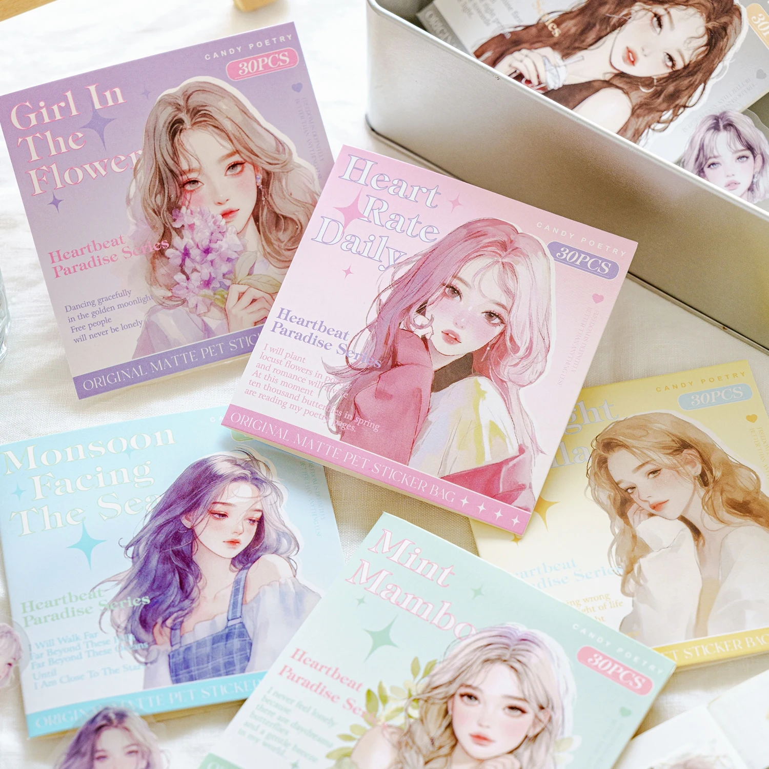 Jianqi 30 teile/paket Haustier Aufkleber Mädchen Paradies DIY Junk Journal Scrap booking Collage Album kreative Briefpapier Bastel bedarf Image