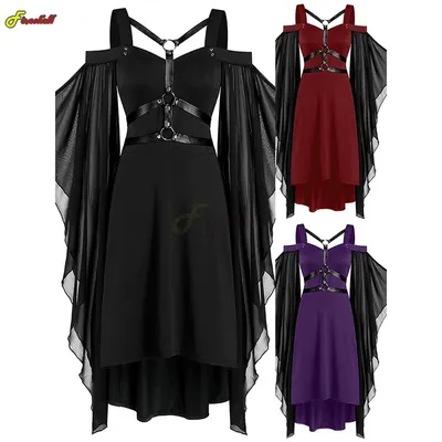 Medieval Cosplay Halloween Kostüme für Frauen Karneval Hexe Viktorianischen Kleid Frauen Gothic Image